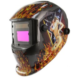 Maschera Casco Autoscurante da Saldatura | per MIG TIG MAG MMA | Campo Visivo 93x43 mm | Tempo di Reazione 5/30.000s | Regolabile